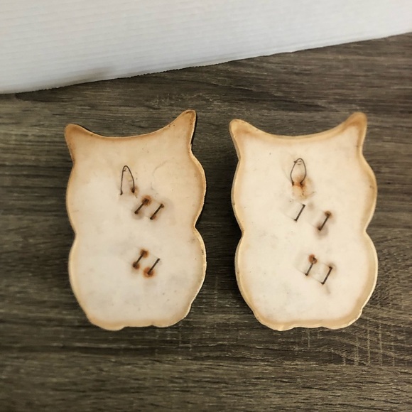 Vtg MCM Chalkware Pair of Owls - Picture 5 of 12